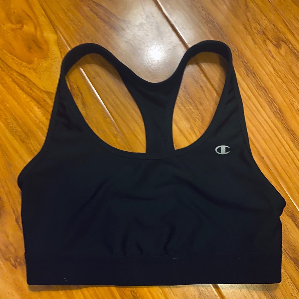 Black Champion Racerback Sports Bra
